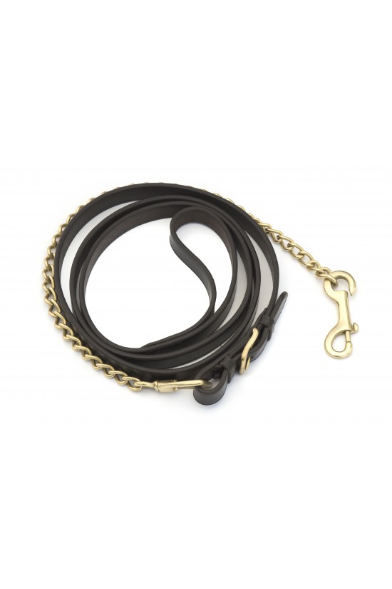 Lead Rein with Brass Chain