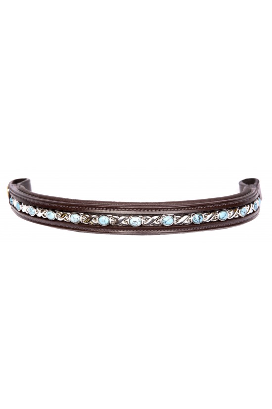 EB Silver Chain Blue Stone Browband